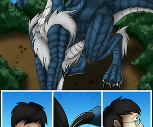  manga A Dragon Reborn - part 2, furry , transformation  giantess