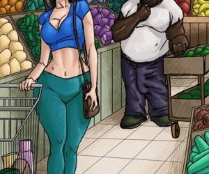  manga Illustrated Interracial- The Produce Man, slut , big boobs 