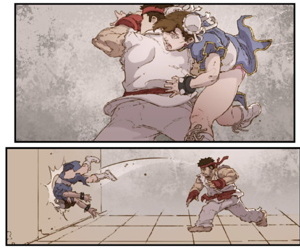 Manga chun Li x Ryu PART 2, chun-li , ryu , rape , muscle 